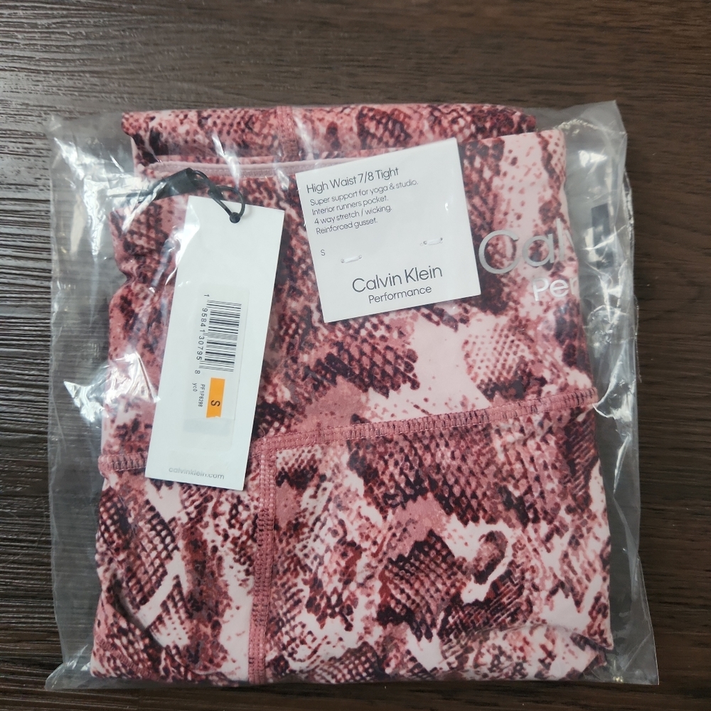 Calvin Klein Performance Printed High-Waist 7/8 Length Leggings Size S
